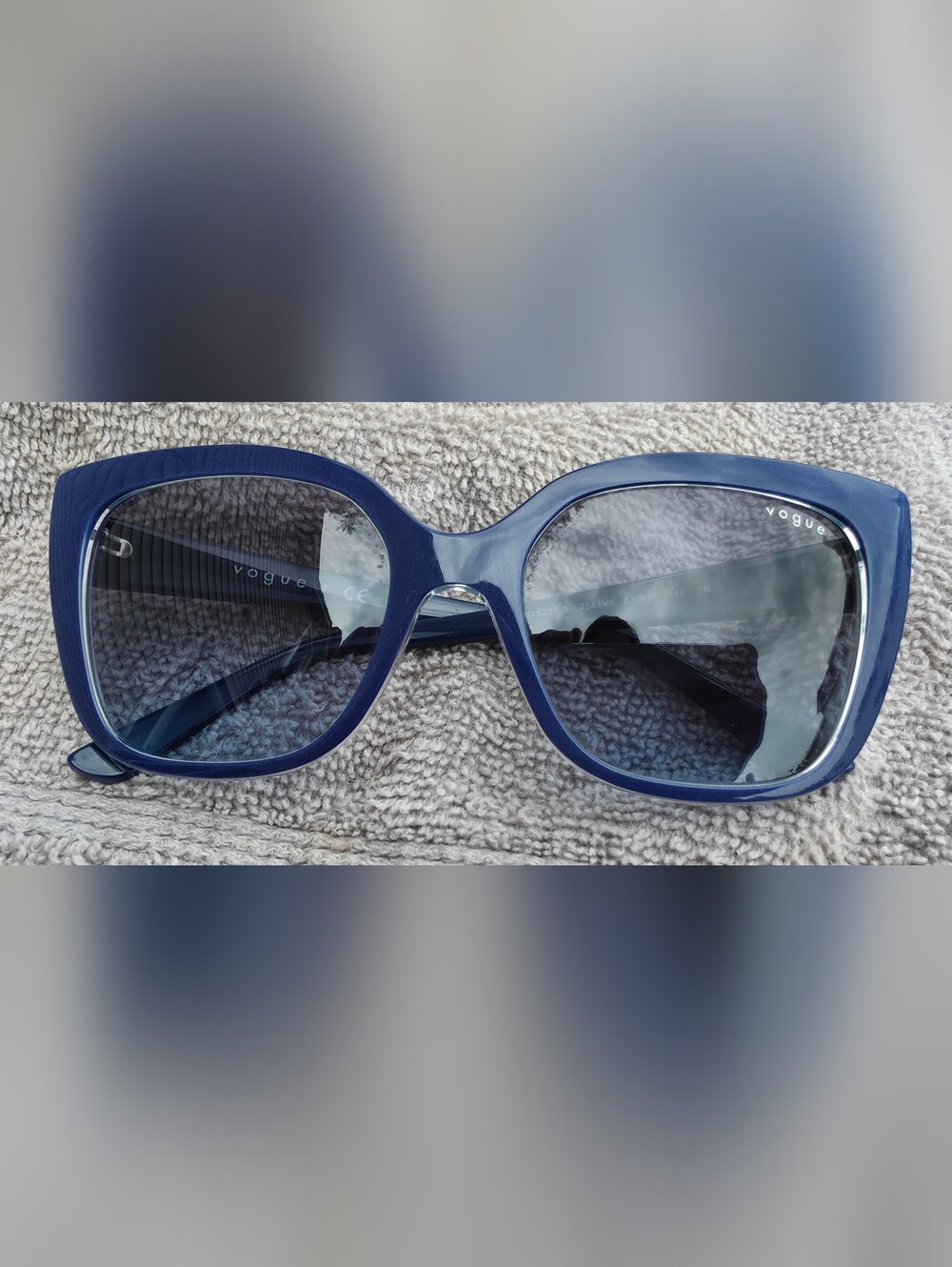Vogue Navy Blue Oversized Square Sunglasses